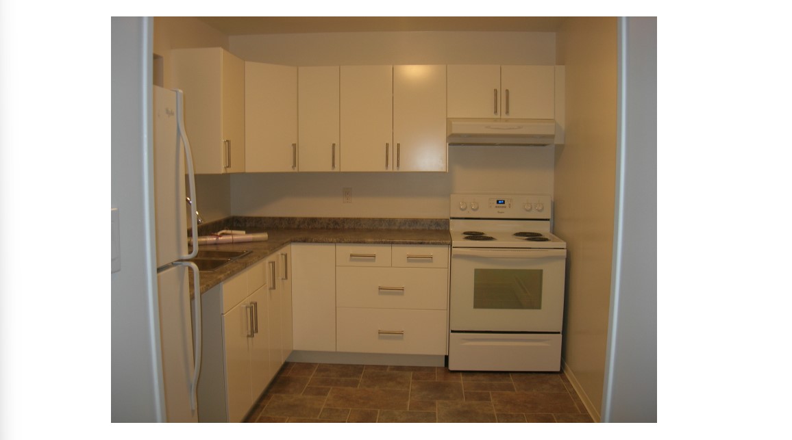 Typical layout of an upper unit kitchen 2014